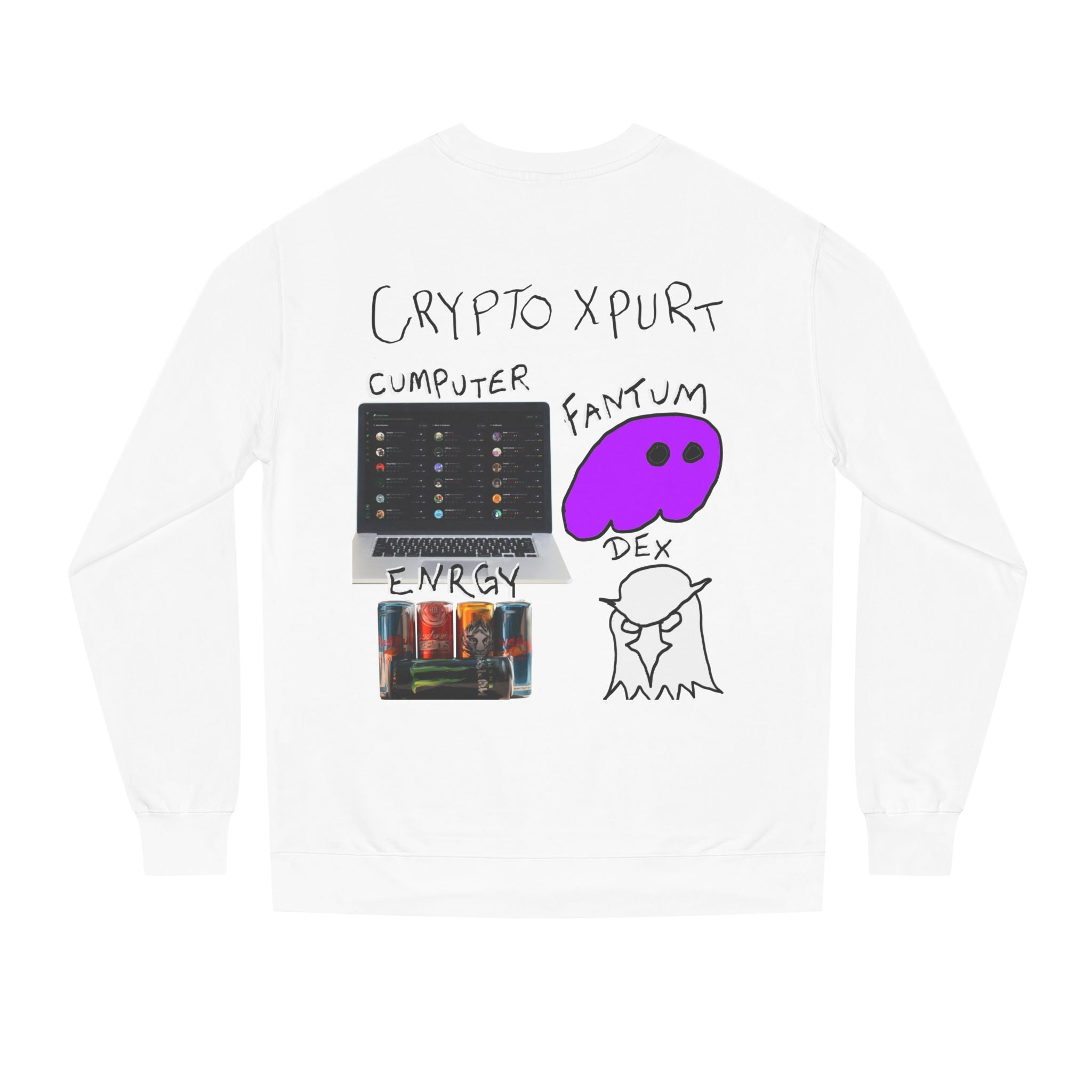 Meme Coin Millionaire Crewneck Sweatshirt — 'Crypt Apparel' Crypto Design