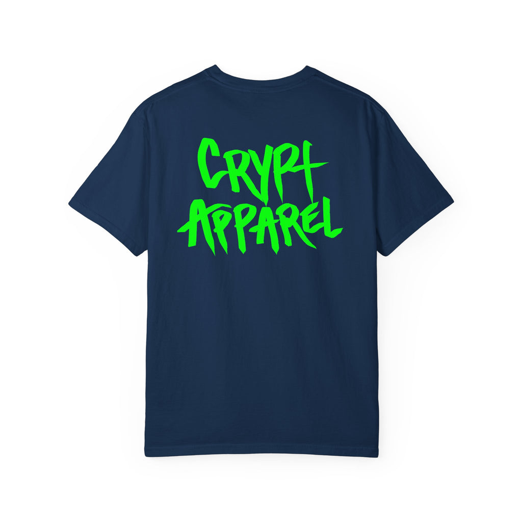 Trench Life Graffiti 'Crypt Apparel' T-Shirt | Chest Logo, Back Script