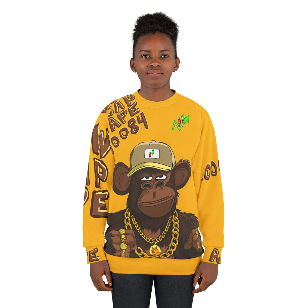 Low Cap Ape Graphic Sweatshirt — Crypt Apparel | Crypto Streetwear