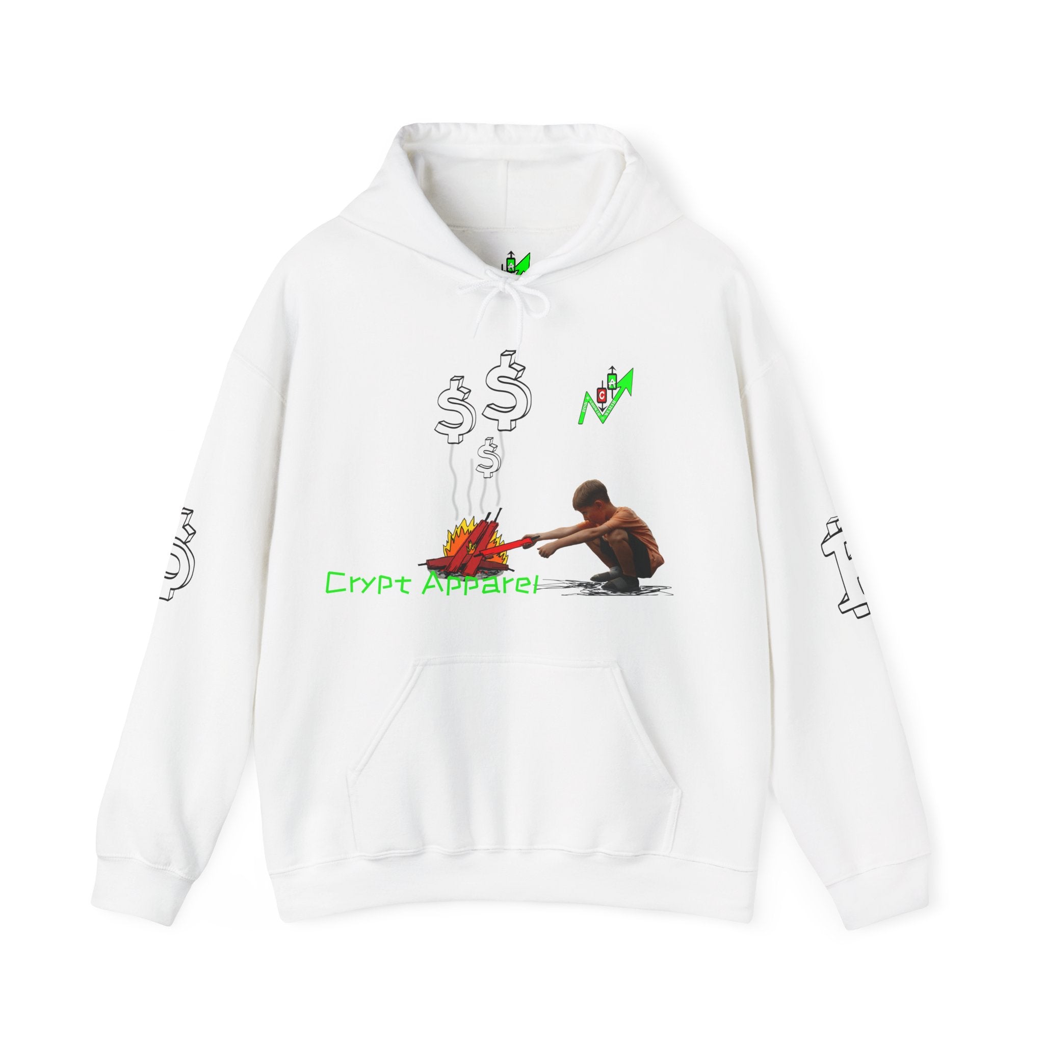 Born This Way Bitcoin crypto hoodie by Crypt Apparel featuring childish imagination of success