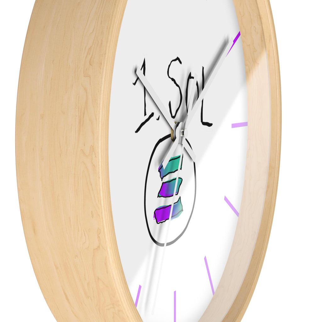 Meme Coin Milyunr crypto degen Wall Clock — Crypt Apparel SOL inspired White Clock with Purple Accents