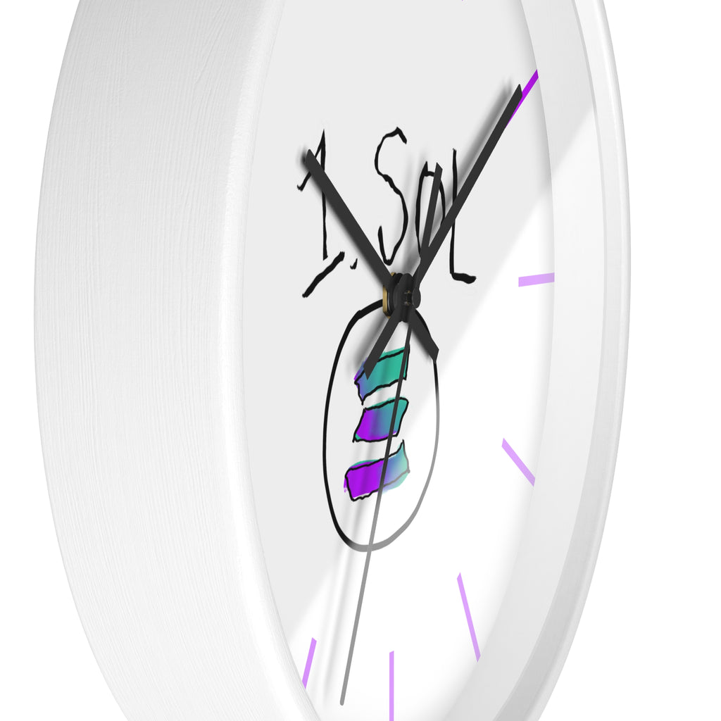Meme Coin Milyunr crypto degen Wall Clock — Crypt Apparel SOL inspired White Clock with Purple Accents