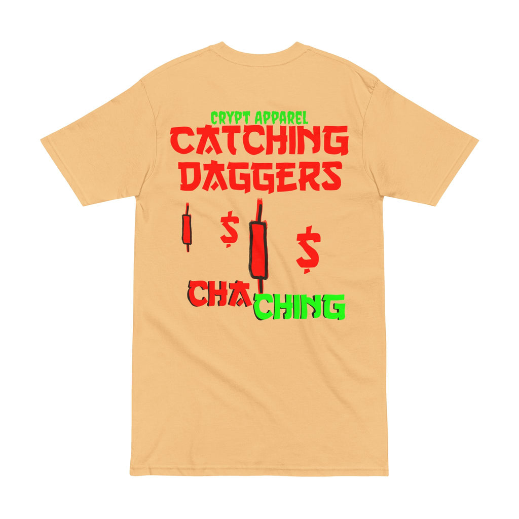 Catching Daggers Crypto Graphic Tee — Crypt Apparel trading-Inspired T-Shirt