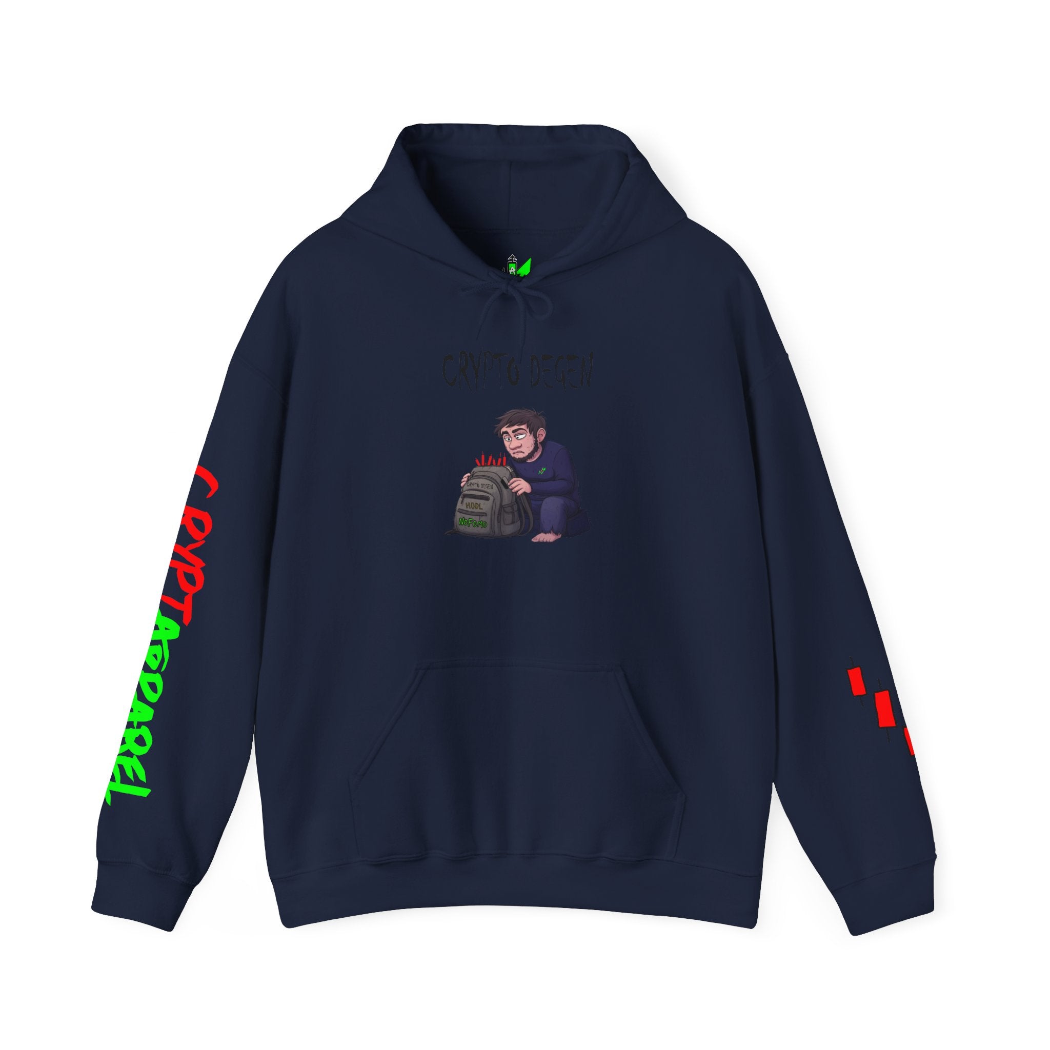 Crypto Degen Hoodie — Crypt Apparel Graphic Pullover