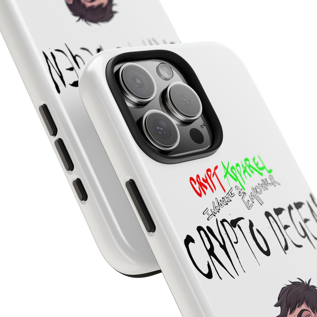 Crypto Degen Tough Phone Case — Cartoon HODL Backpack Design