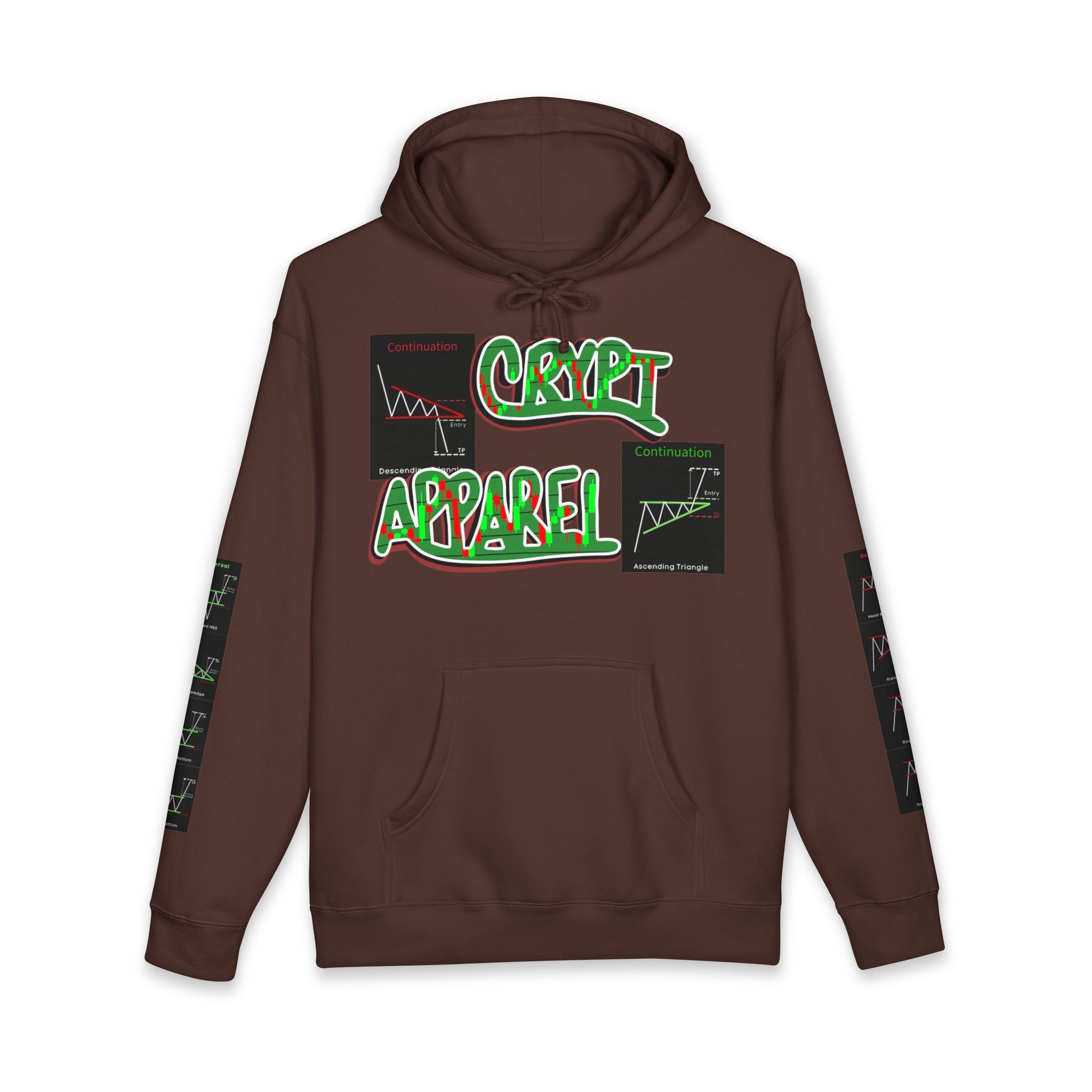 Charted Crypto Hoodie — "Crypt Apparel" Trading Hoodie