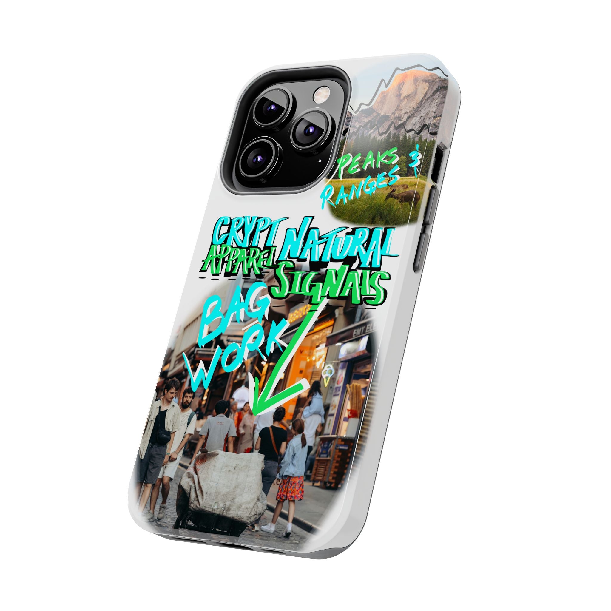 Natural Signals Tough Phone Case — Crypt Apparel Street Collage Design