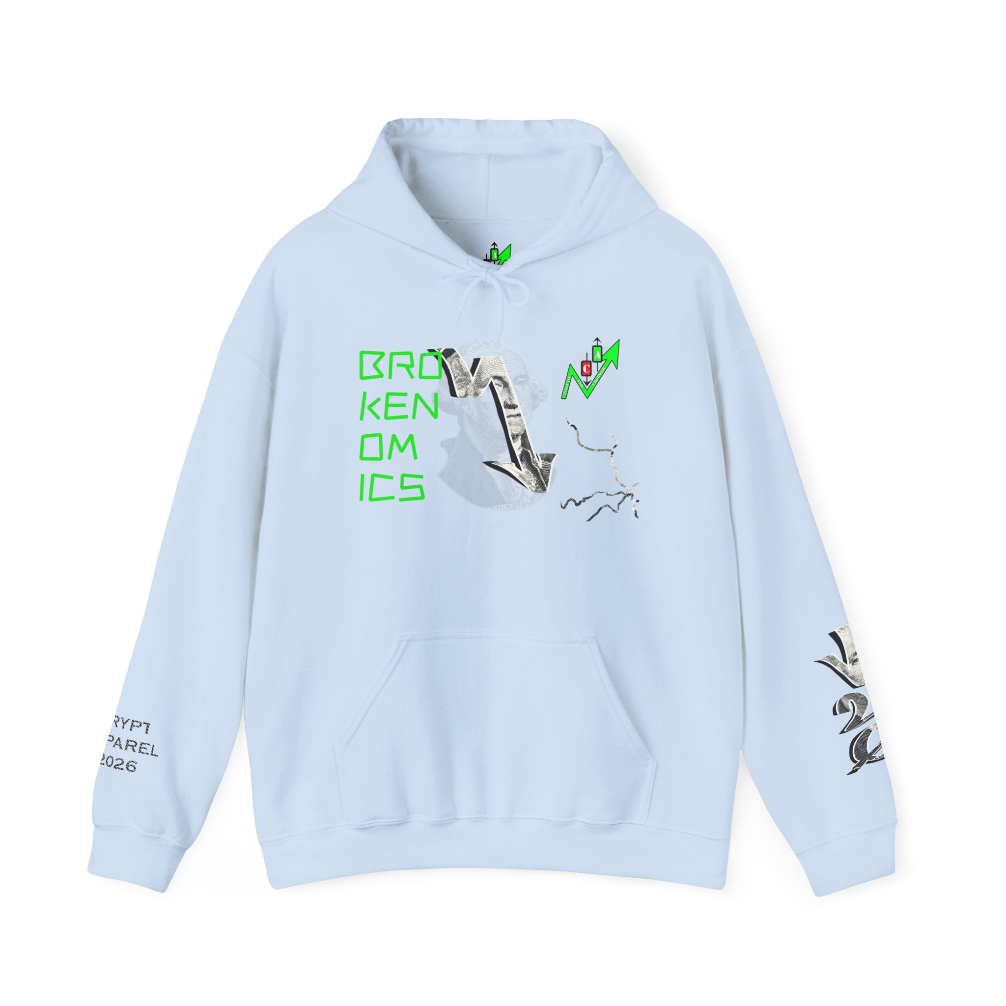 Brokenomics Crypto Hoodie — Straight to Zero trading sweatshirt "Crypt Apparel"