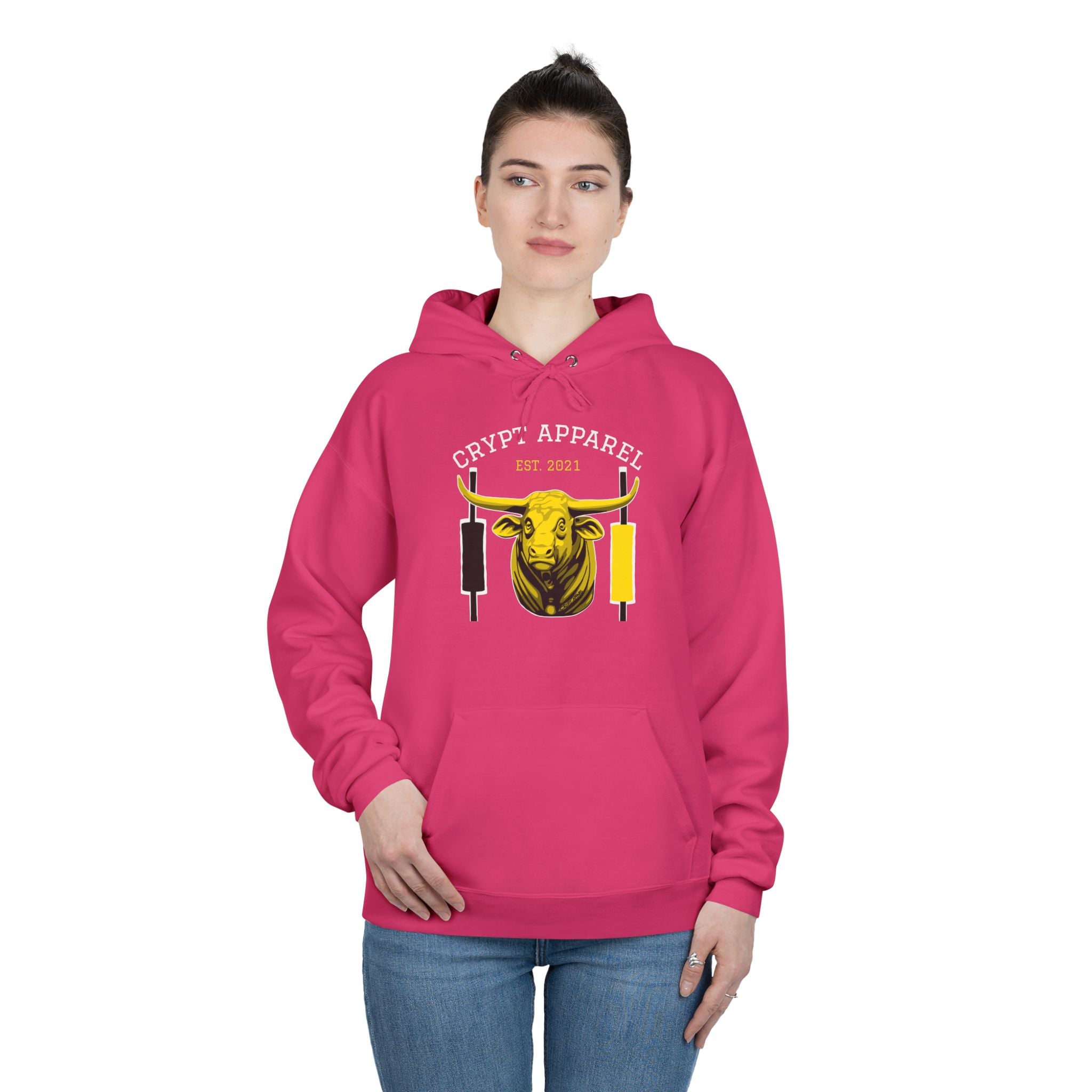 Golden Cross Bull Market Hoodie — 'Crypt Apparel' Crypto Trading Graphic Pullover