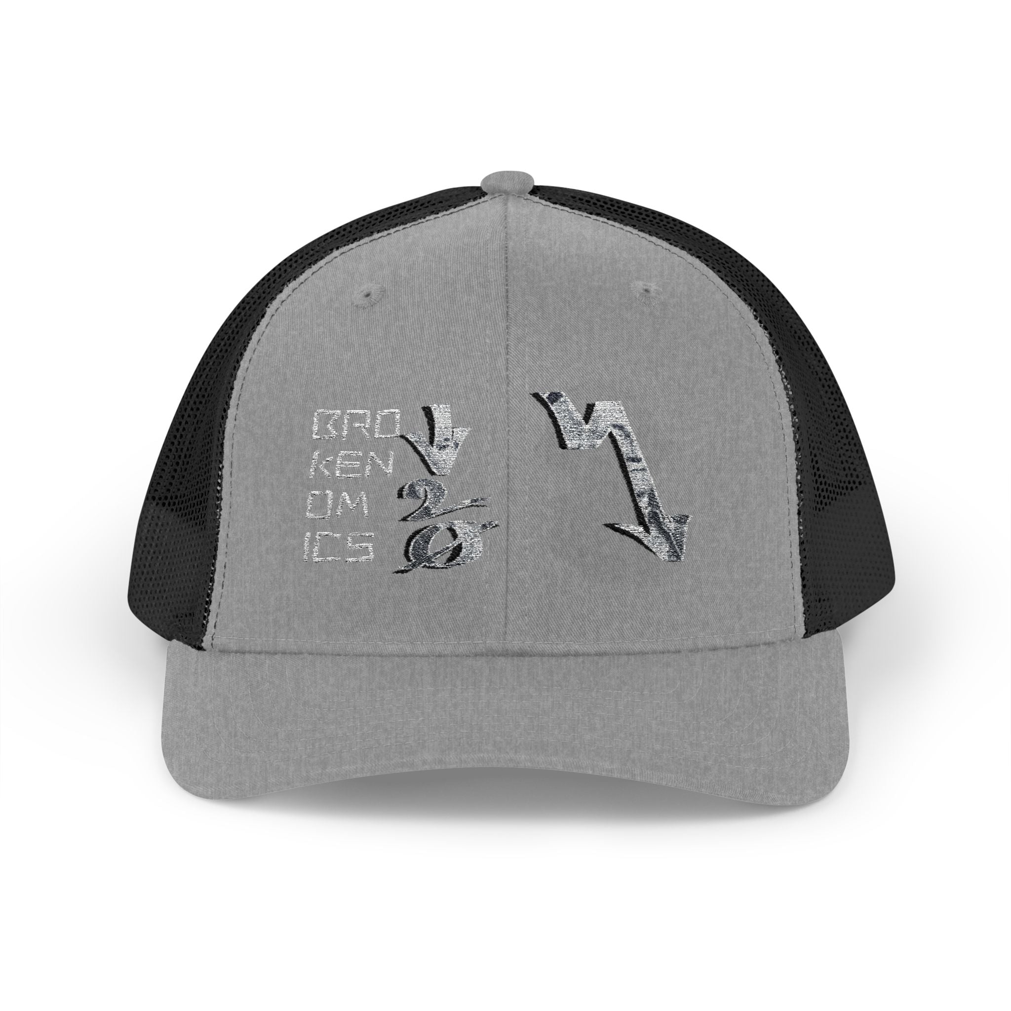 Brokenomics Crypto Trucker Cap - Crypt Apparel Distressed Arrow Graphic Snapback