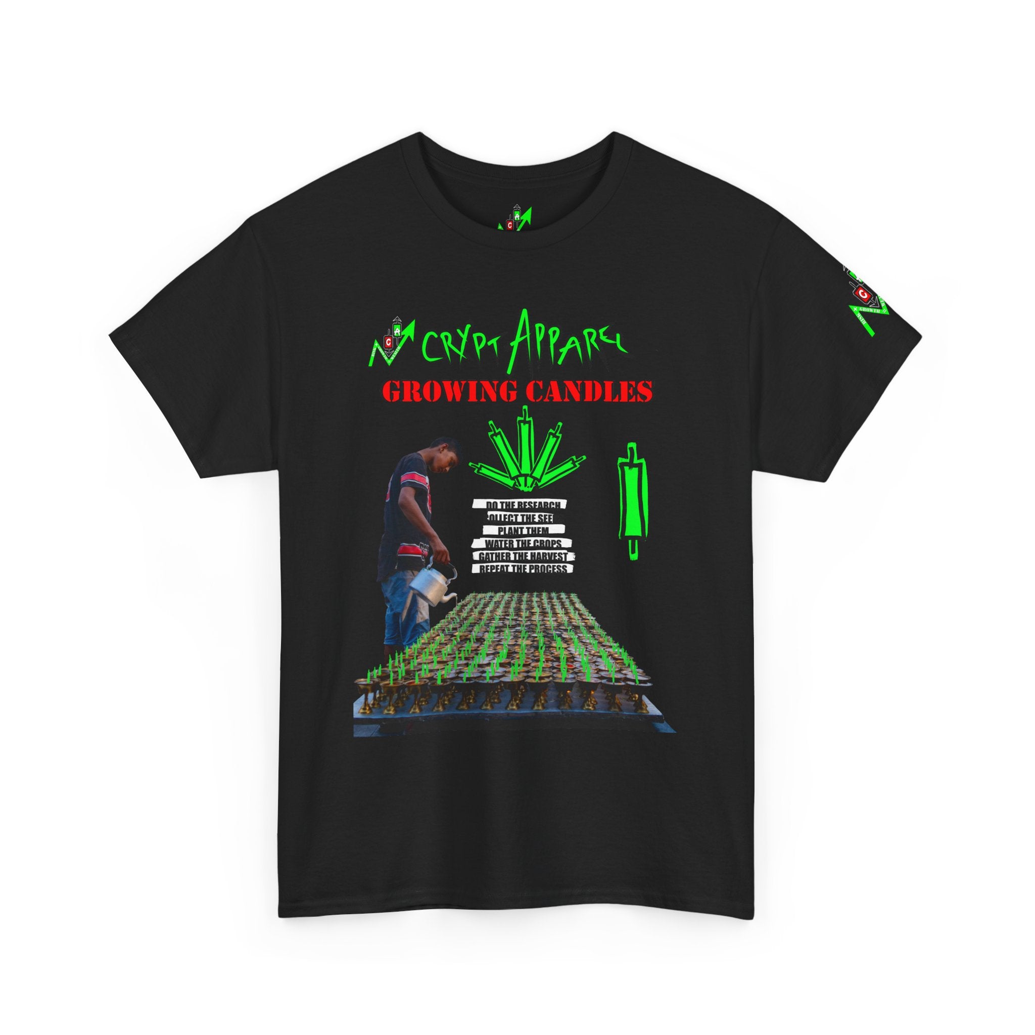 Growing Candles T-Shirt — "Crypt Apparel" Planting Seeds Tee