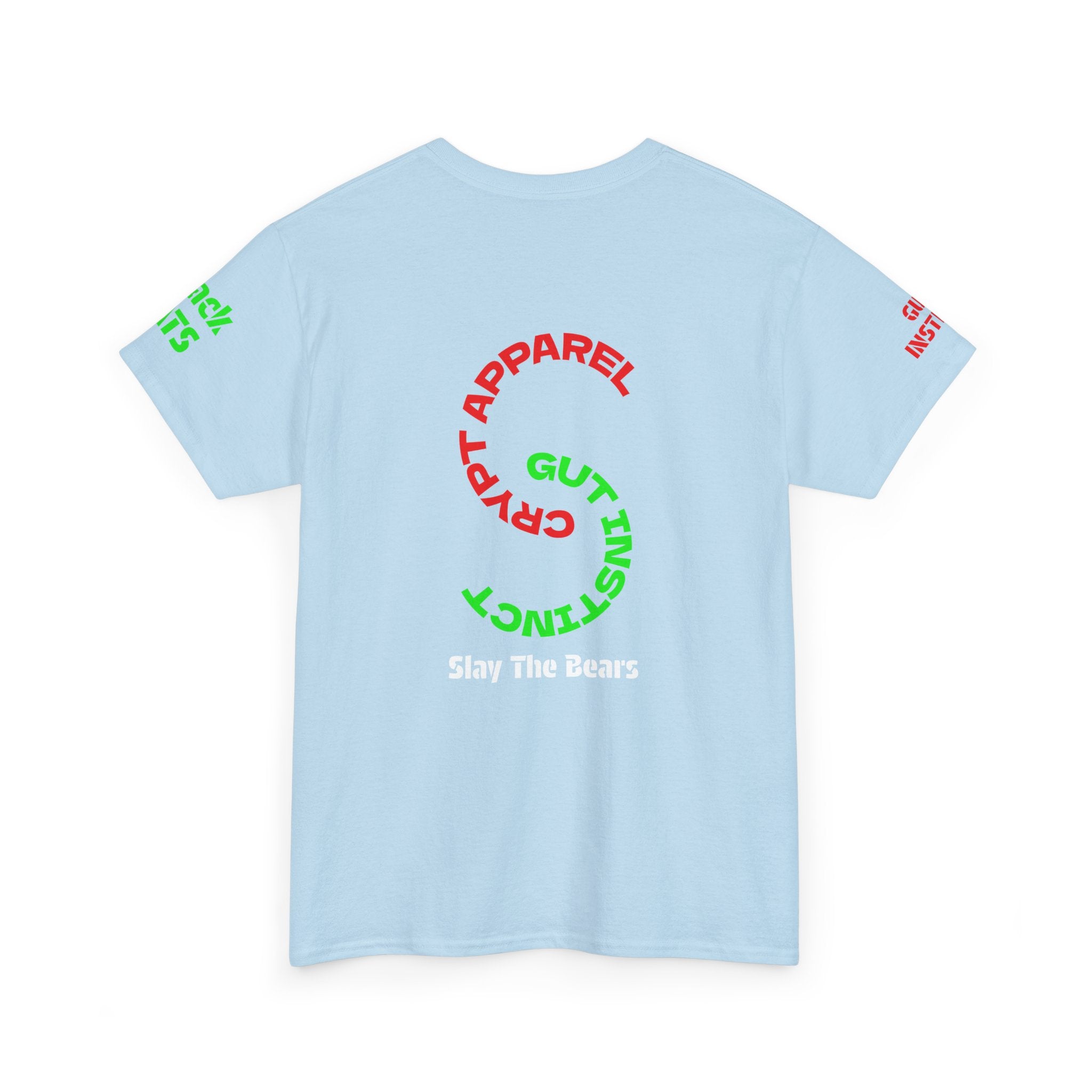 Gut Instinct Bear vs Bull Stock Market T‑Shirt — Crypt Apparel "Slay The Bears" Graphic Tee