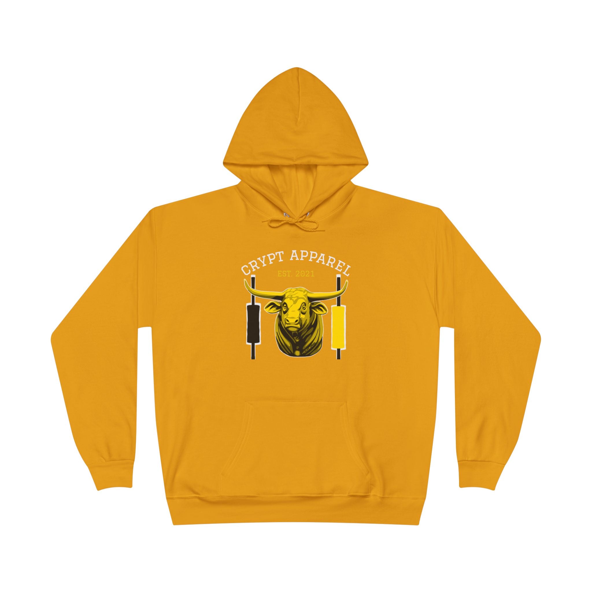 Golden Cross Bull Market Hoodie — 'Crypt Apparel' Crypto Trading Graphic Pullover