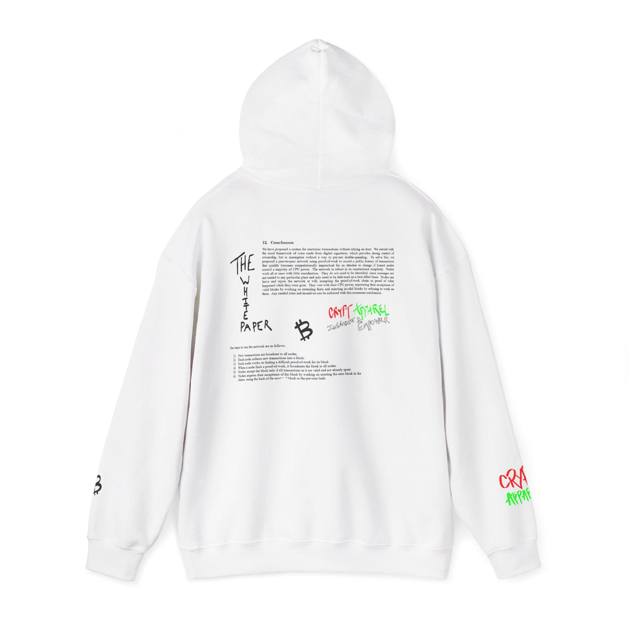 The Whitepaper Crypto Hooded Sweatshirt — Crypt Apparel Genisis Graphic Hoodie