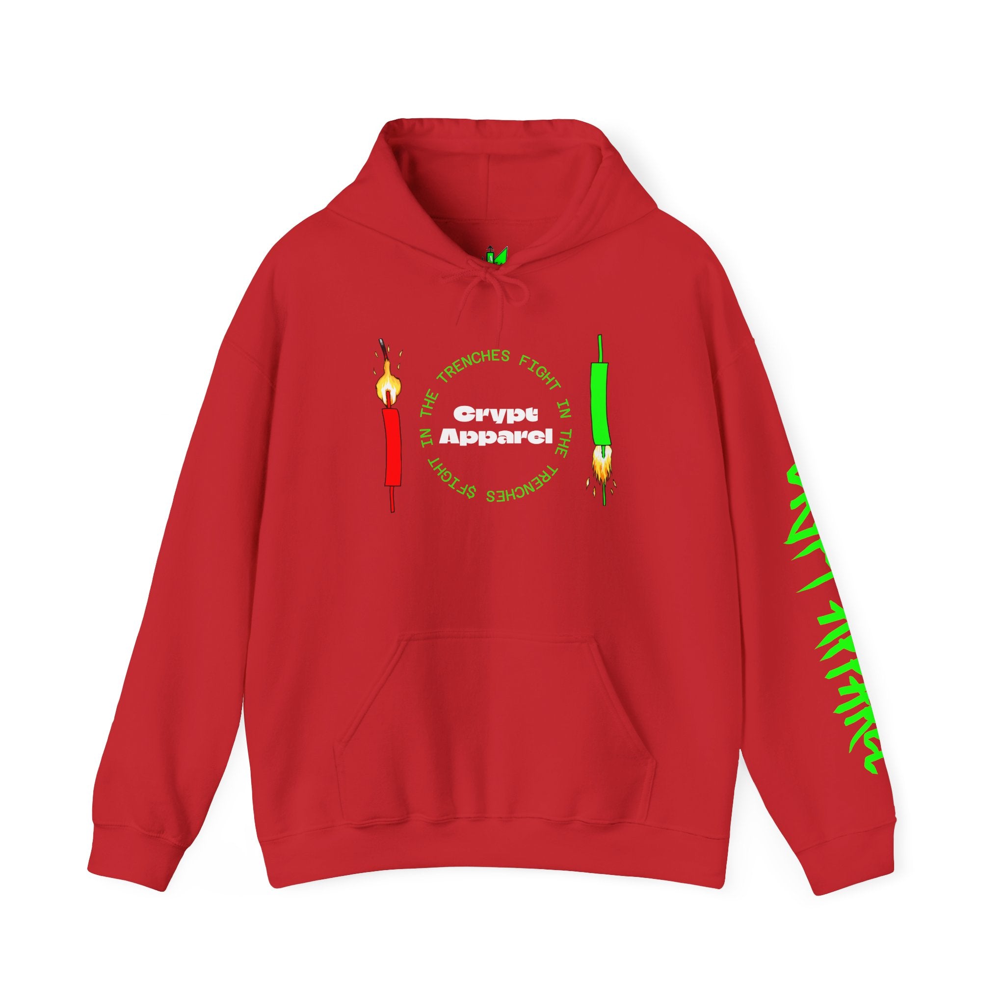 The Trenches Crypto Meme Hoodie — Crypt Apparel Trench Life Graphic Streetwear Hoodie