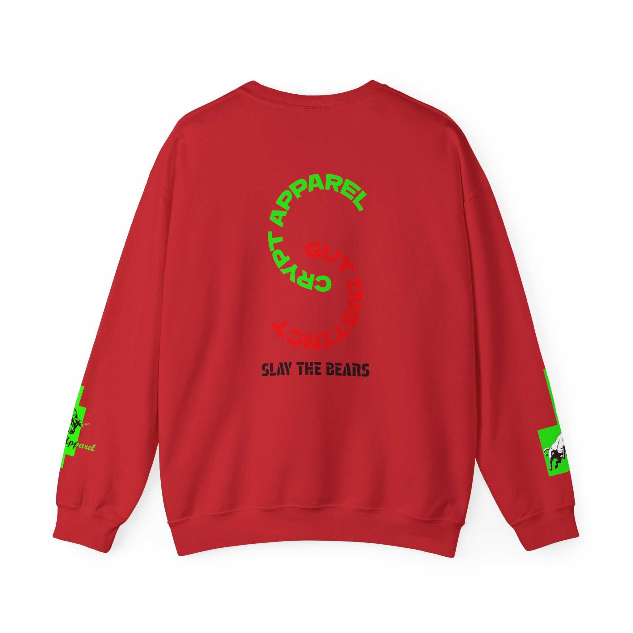 Gut Instinct Bulls Vs Bears Crewneck Sweatshirt — Crypt Apparel 'Slay The Bears' Graphic Pullover