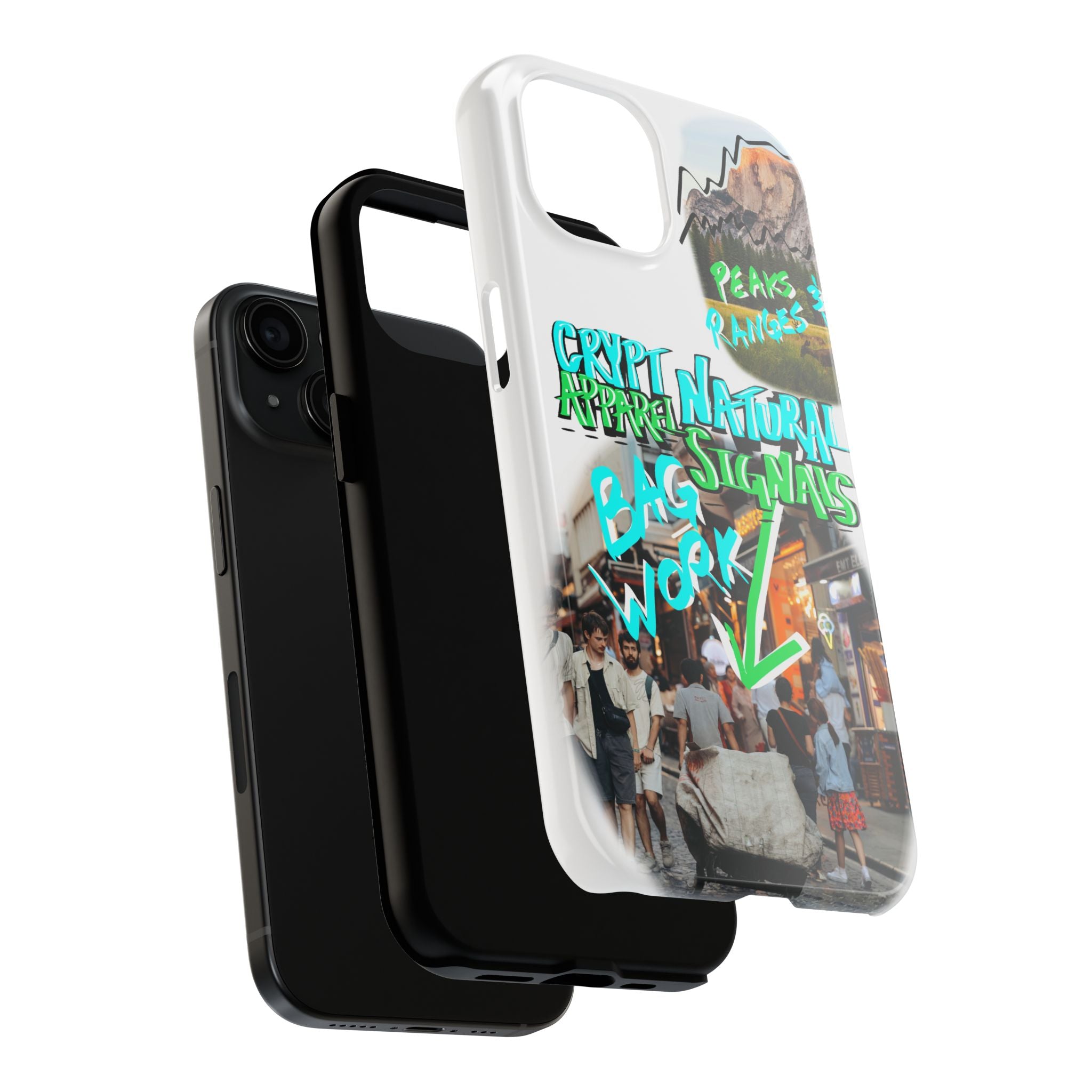Natural Signals Tough Phone Case — Crypt Apparel Street Collage Design