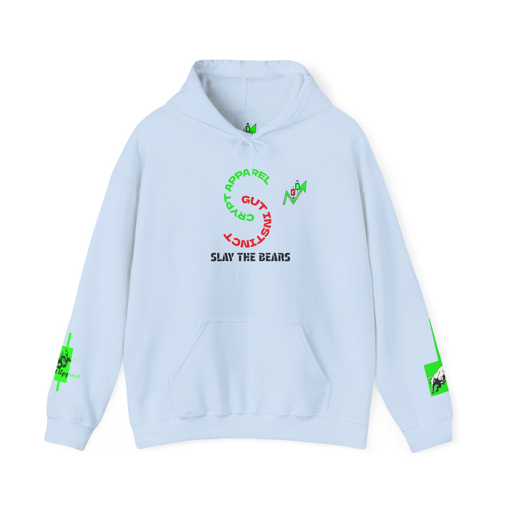 Gut Instinct Bull vs Bear Crypto Hoodie - Slay The Bears Streetwear Pullover