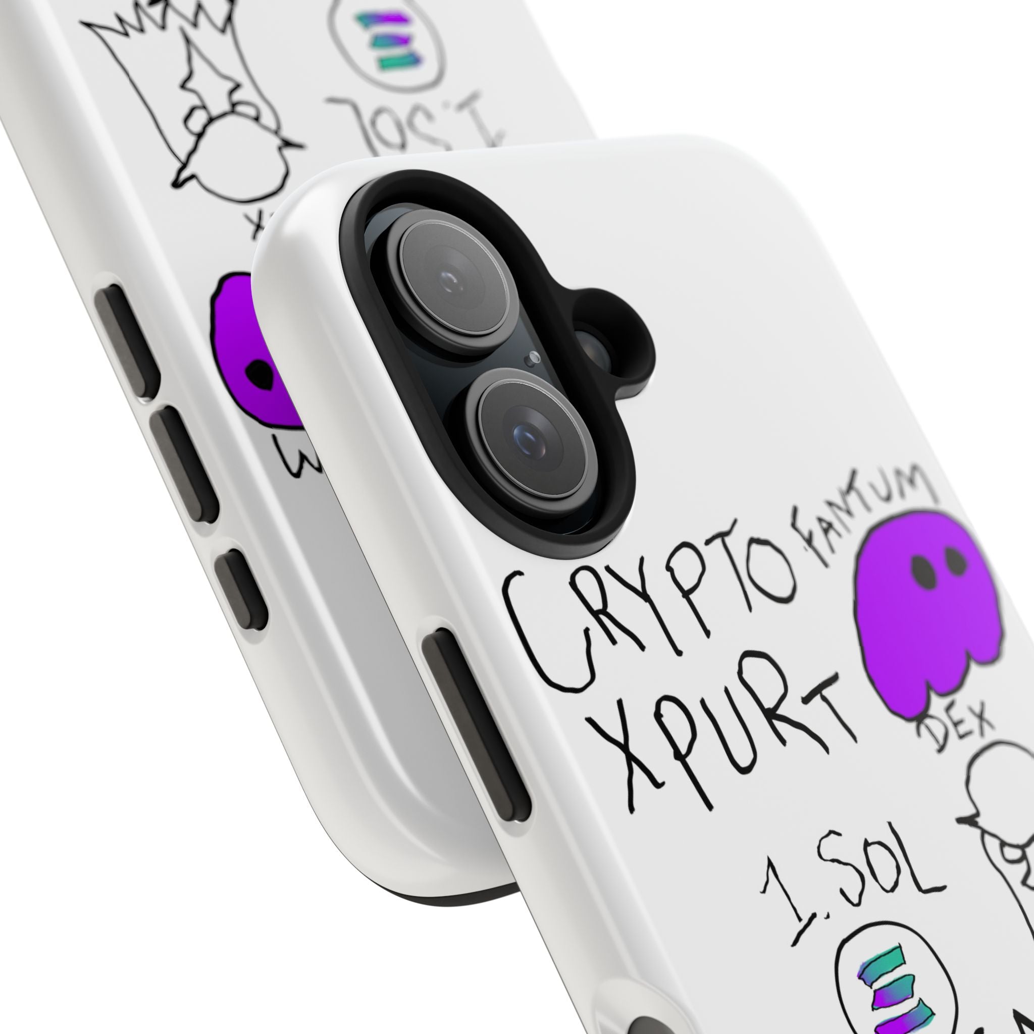 Meme Coin Millionaire Tough Phone Case — Crypto Meme Coin Doodle Design ("Meme Coin Milyunr")