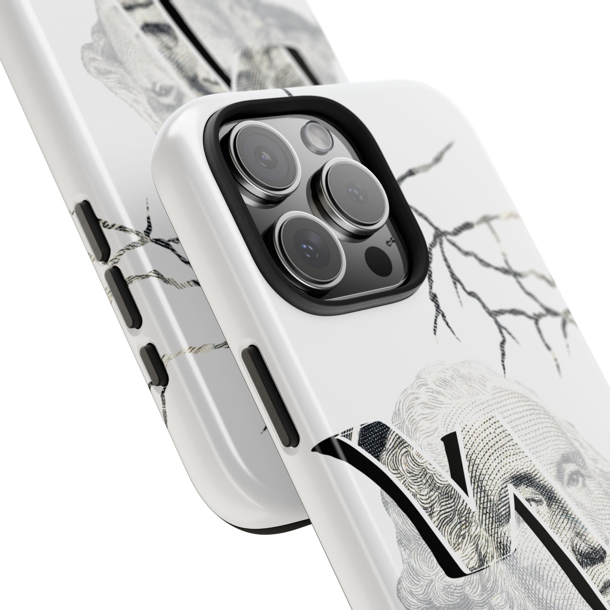 Brokenomics Crypto Tough Phone Case — 'Crypt Apparel' Cracked Dollar Graphic Protective Cover
