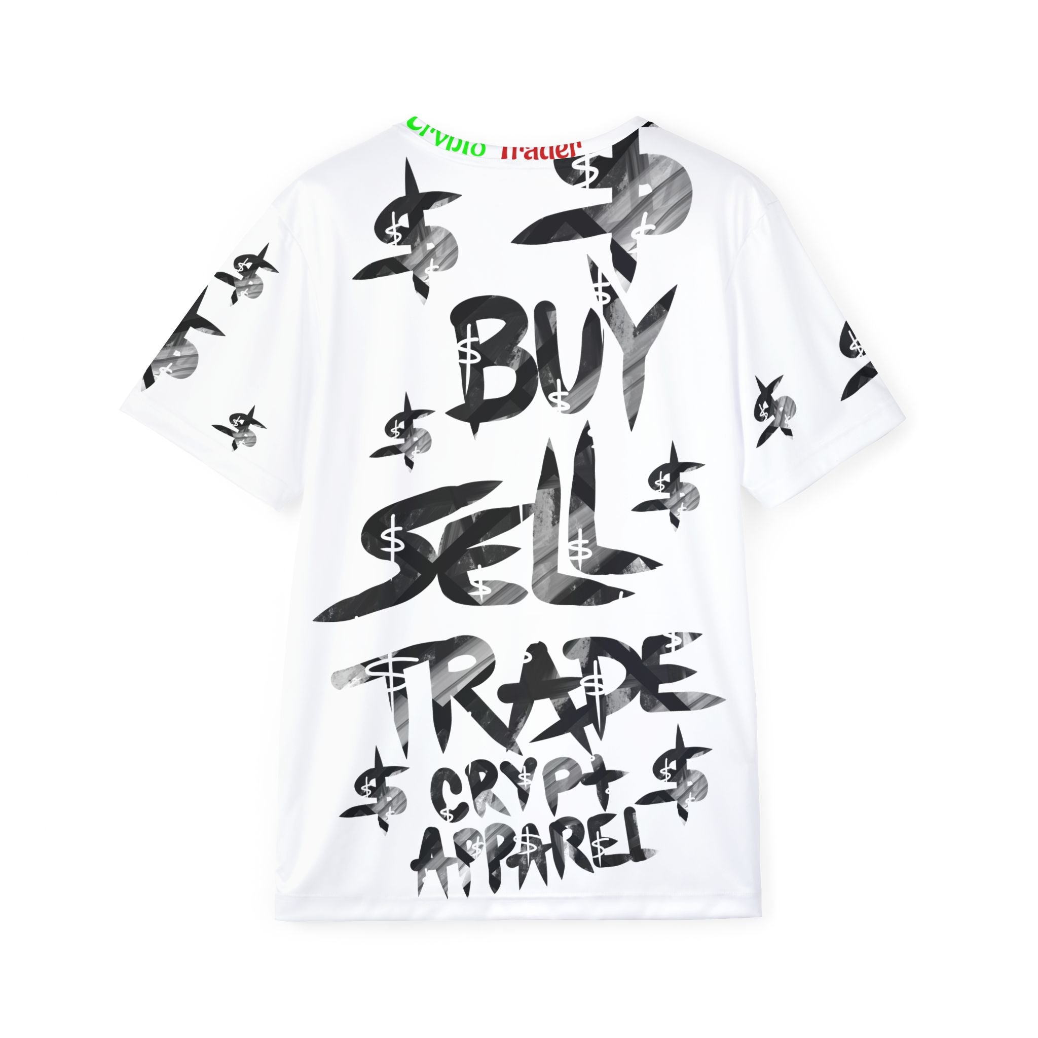 B&W Crypt Apparel T-Shirt | All Over Crypto Design Sports Jersey