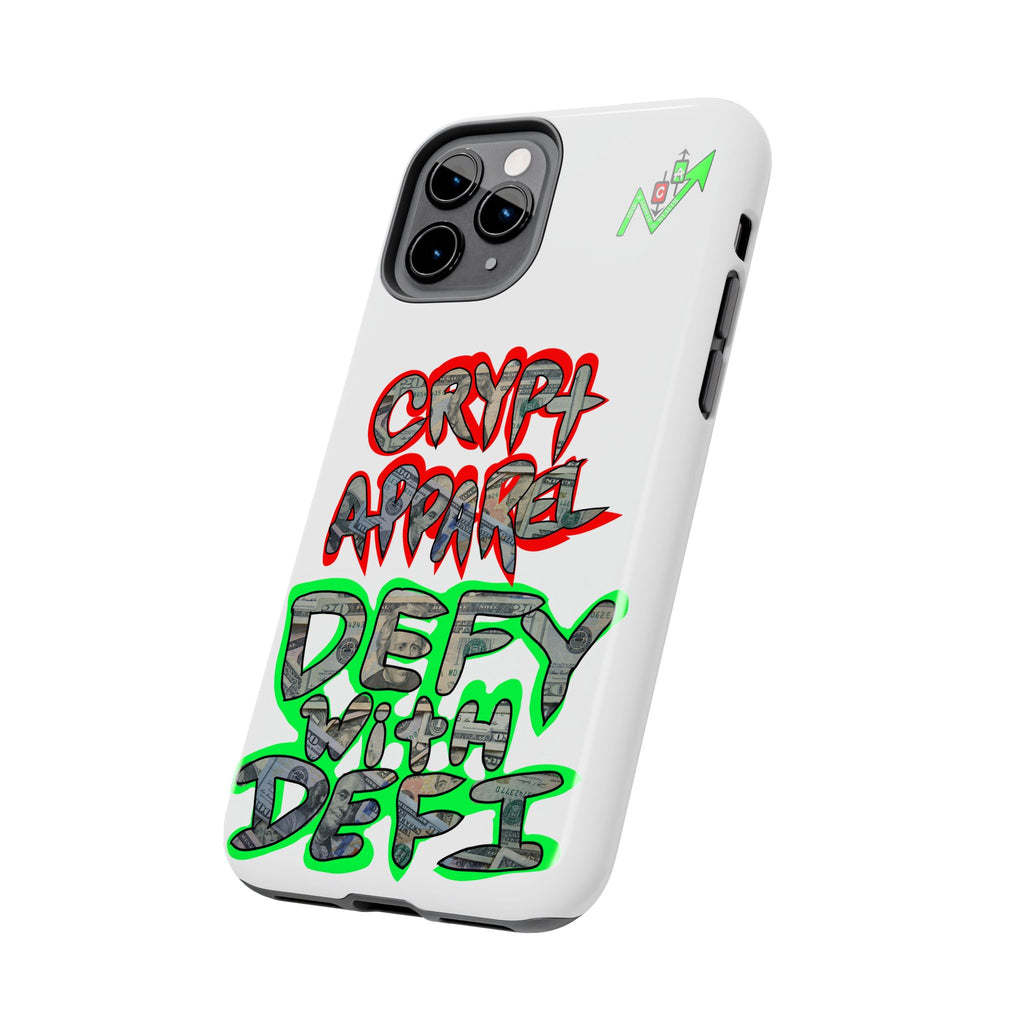 DEFY with DEFI Tough Phone Case — "Crypt Apparel: "Money" Graffiti Crypto Design