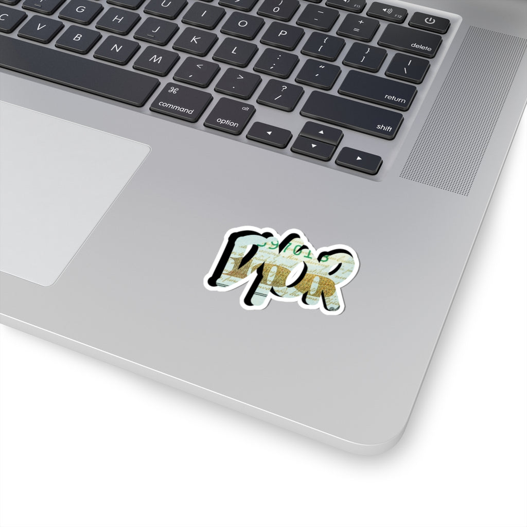 DYOR Graffiti Script Crypto Kiss-Cut Sticker — Crypt Apparel Retro Money Script Laptop Decal
