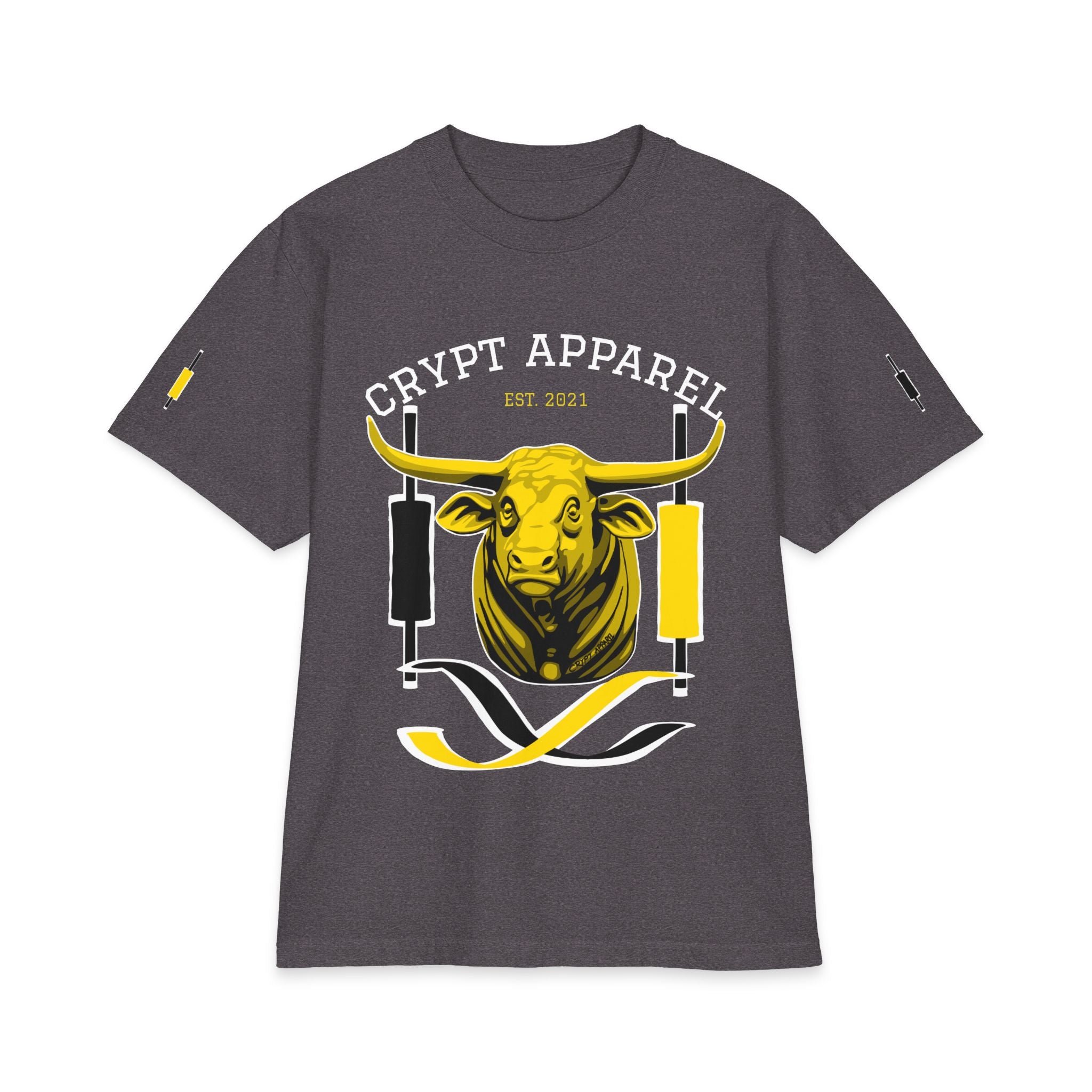 Golden Cross Bull Market T-Shirt — Crypt Apparel Est. 2021 Graphic Tee