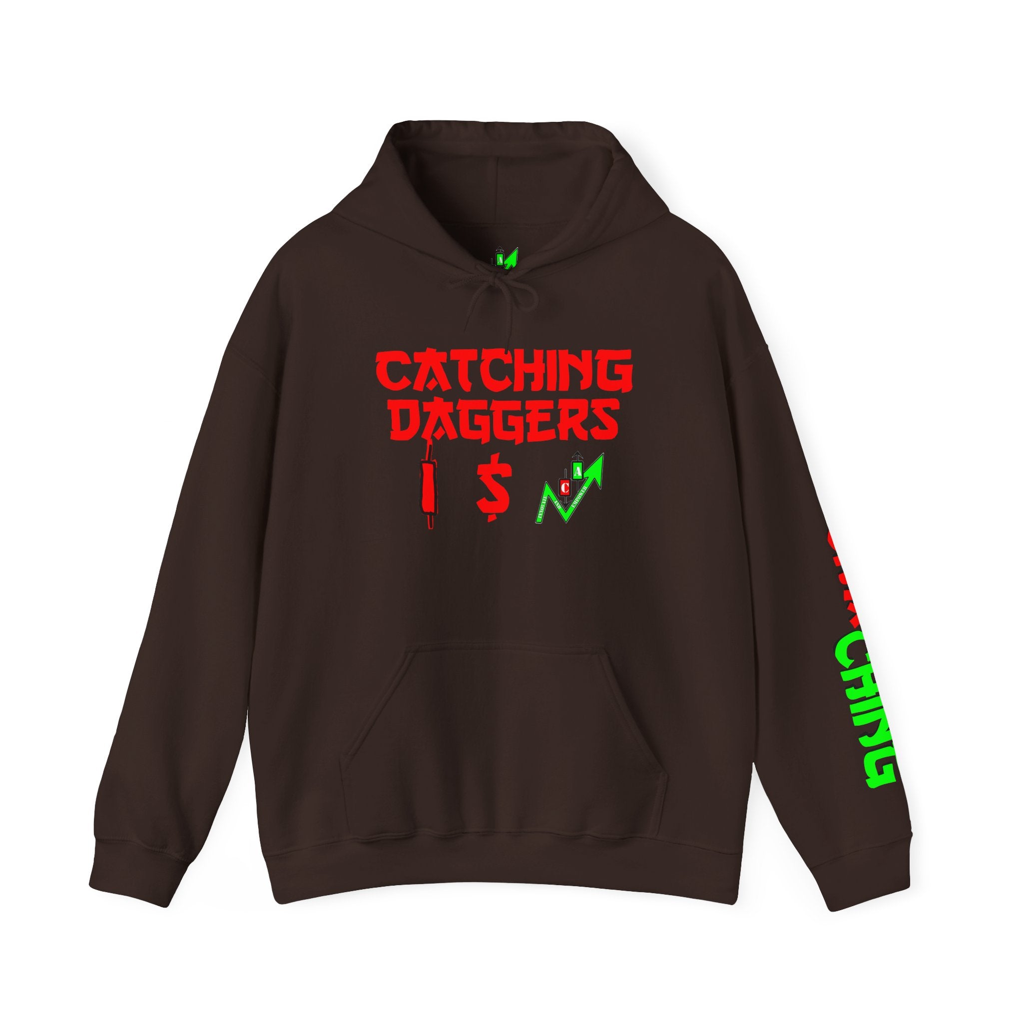 Catching Daggers Crypto Hoodie — Crypt Apparel Graphic Streetwear Pullover with Candle Motif