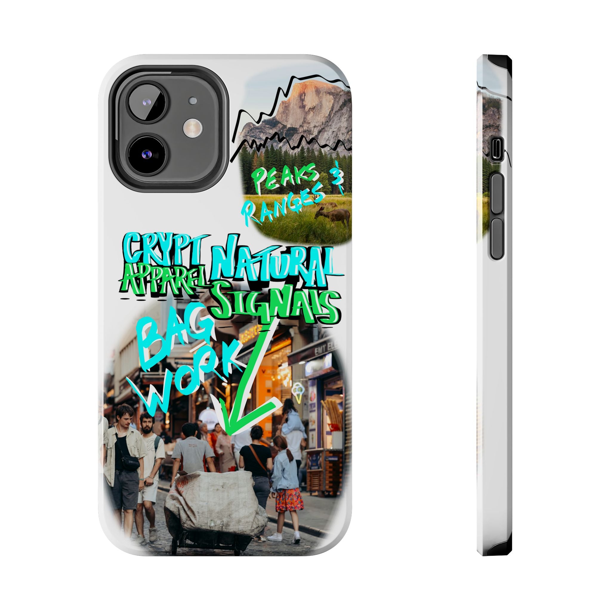 Natural Signals Tough Phone Case — Crypt Apparel Street Collage Design