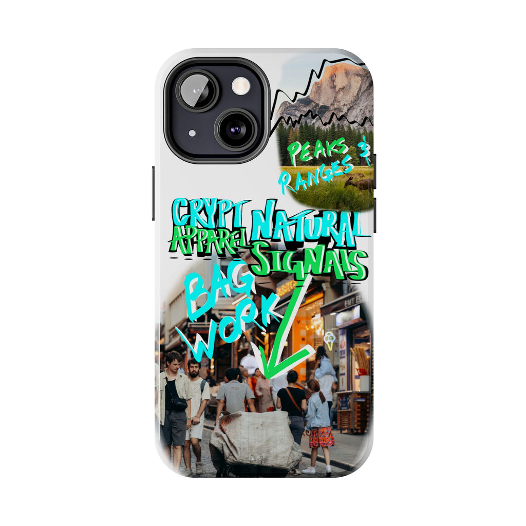 Natural Signals Tough Phone Case — Crypt Apparel Street Collage Design