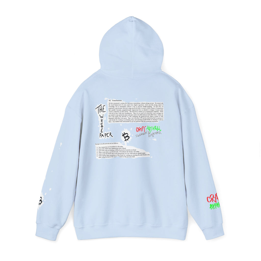 The Whitepaper Crypto Hooded Sweatshirt — Crypt Apparel Genisis Graphic Hoodie
