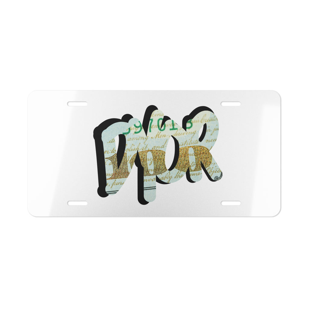 CA 100 DYOR Vanity Plate Metal Sign — Crypt Apparel Retro License Plate Wall Decor