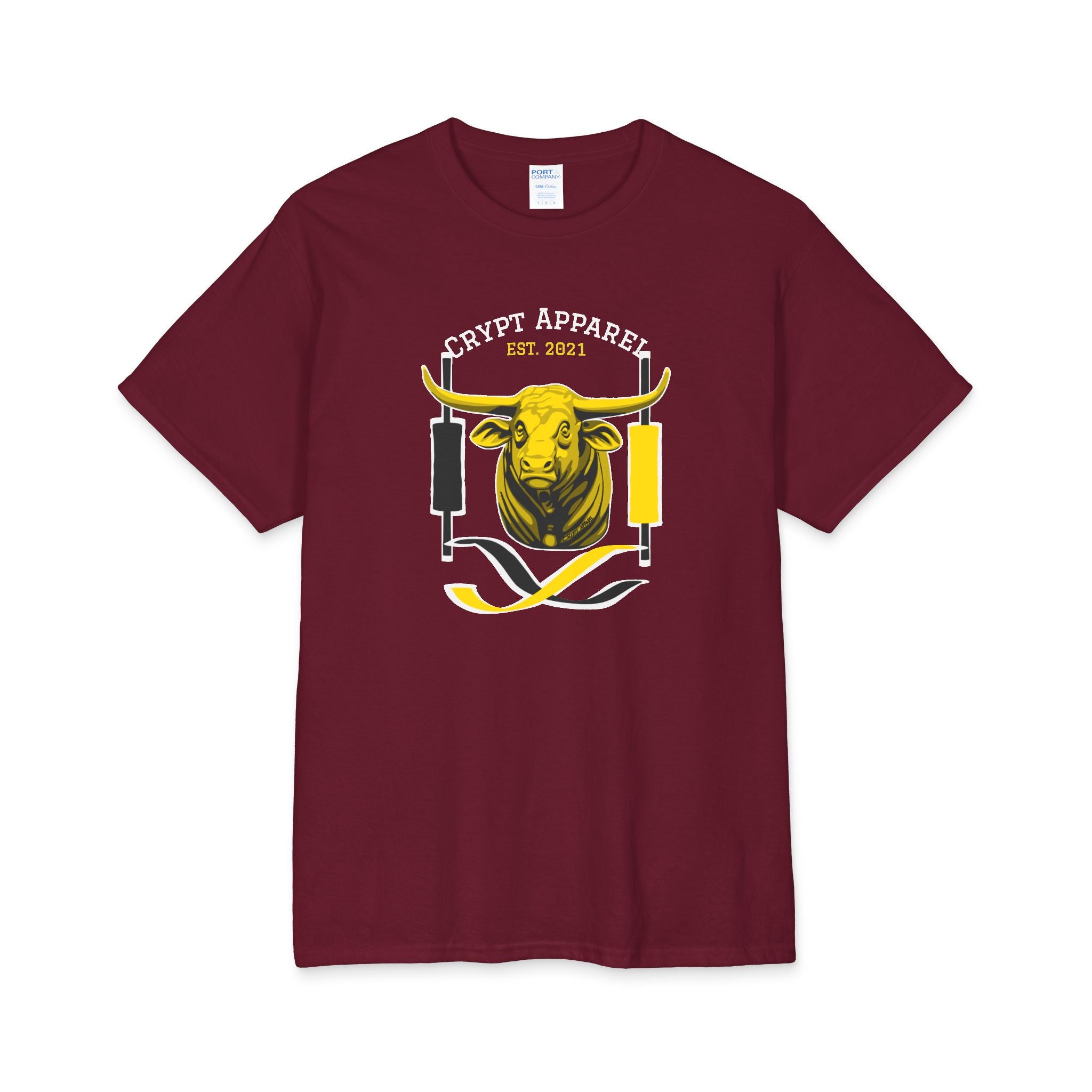 Golden Cross Bull Market T-Shirt — "Crypt Apparel" Crypto Trading/ Stock Trading Tee