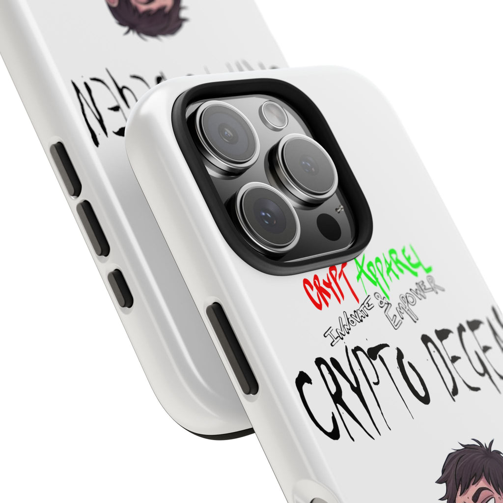 Crypto Degen Tough Phone Case — Cartoon HODL Backpack Design