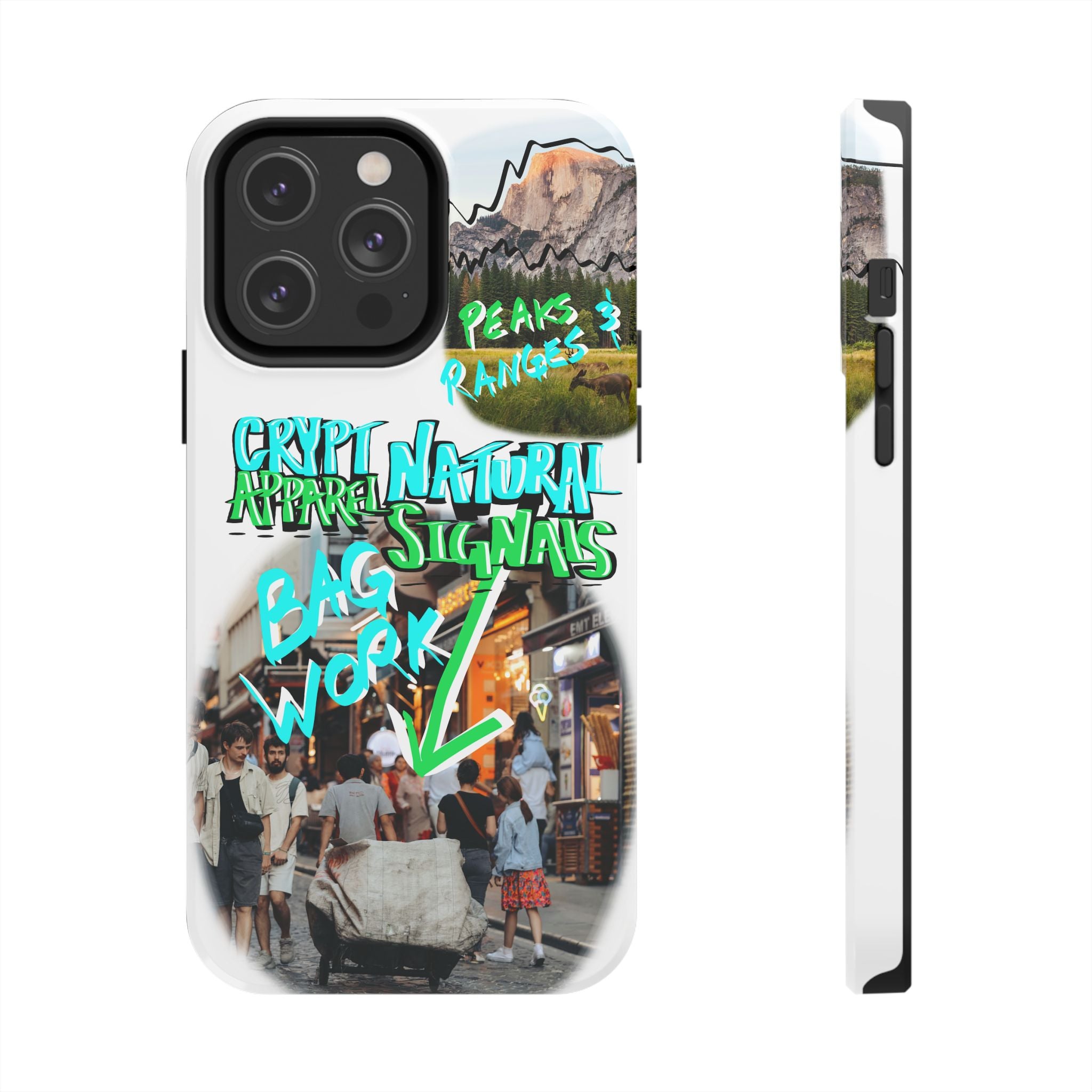 Natural Signals Tough Phone Case — Crypt Apparel Street Collage Design