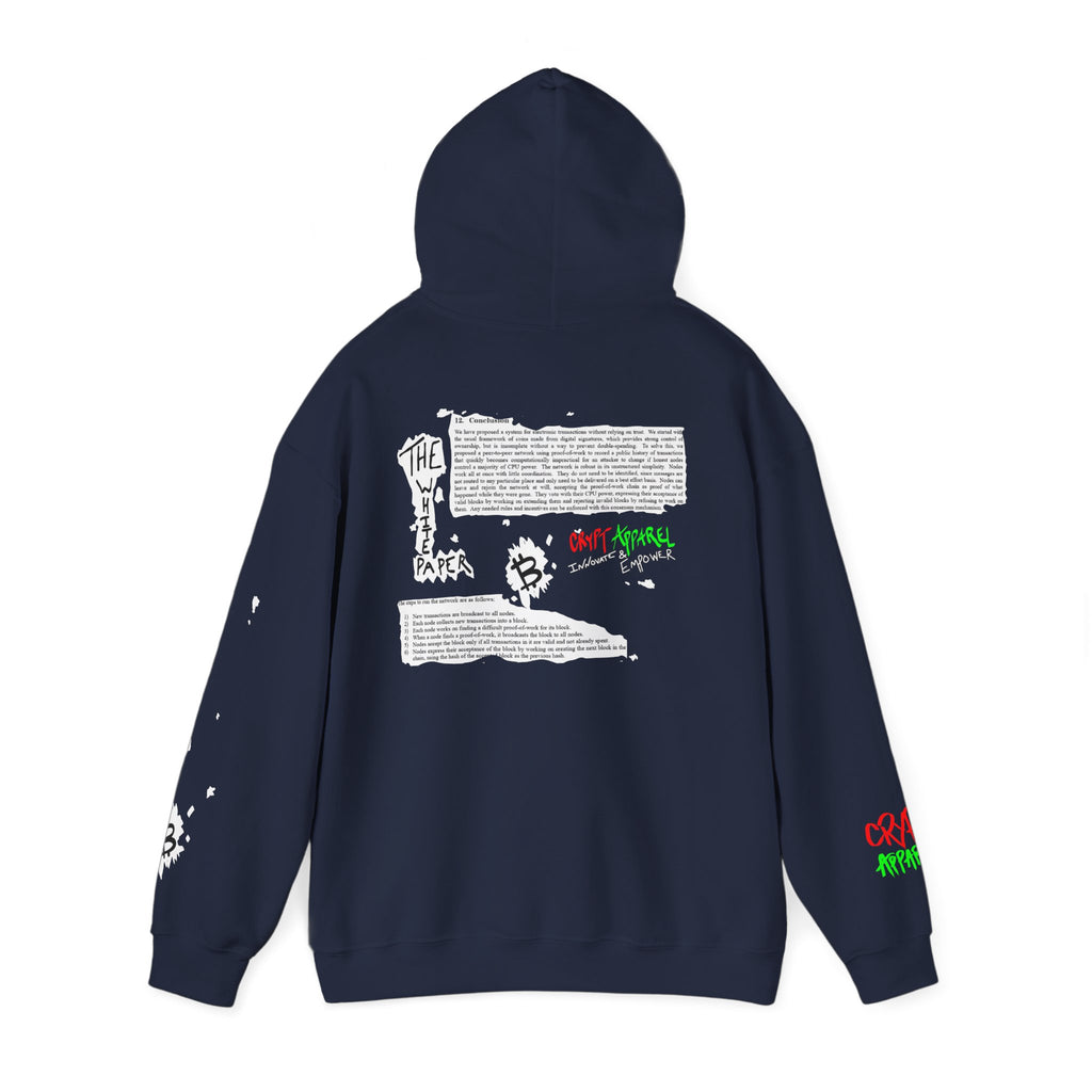 The Whitepaper Crypto Hooded Sweatshirt — Crypt Apparel Genisis Graphic Hoodie