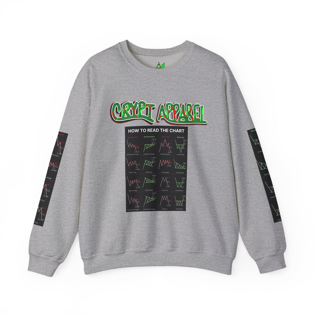 Charted Crewneck Sweatshirt — “Crypt Apparel” Graphic