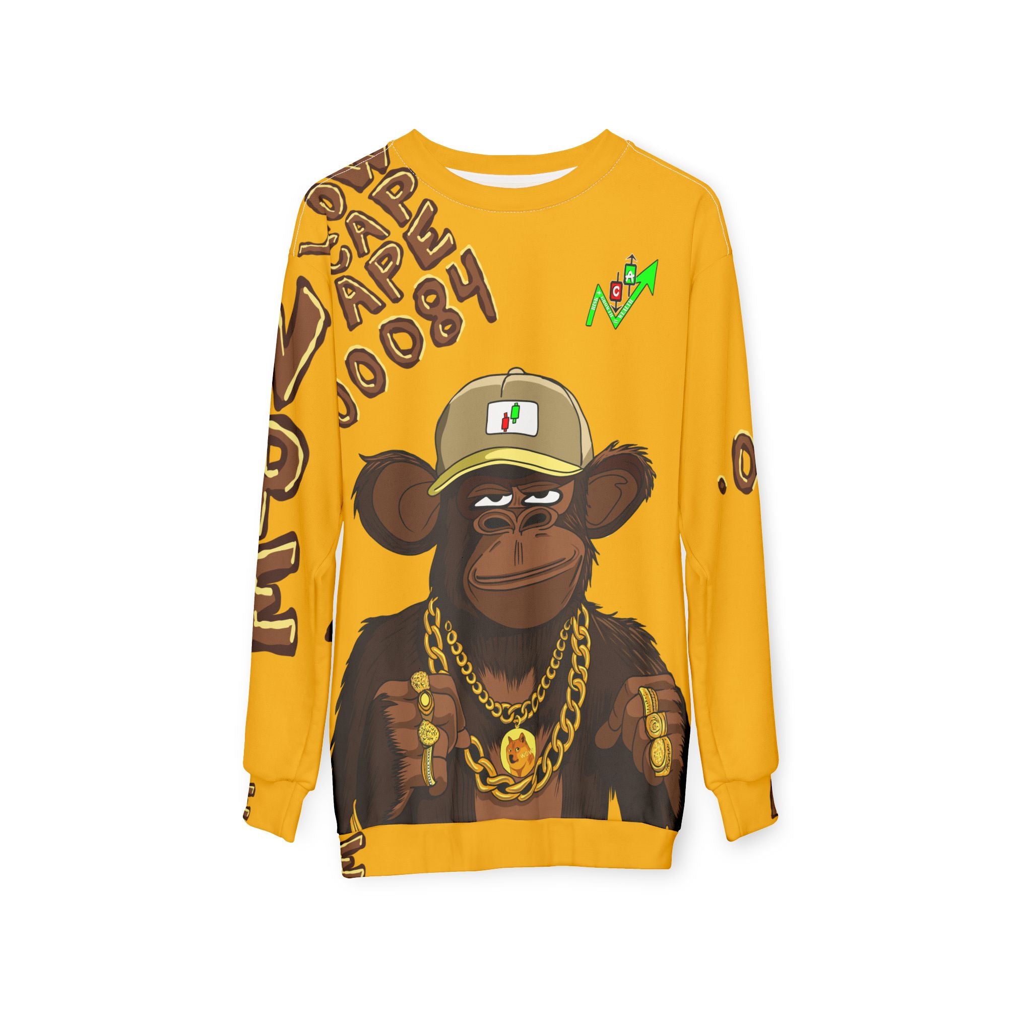 Low Cap Ape Graphic Sweatshirt — Crypt Apparel | Crypto Streetwear