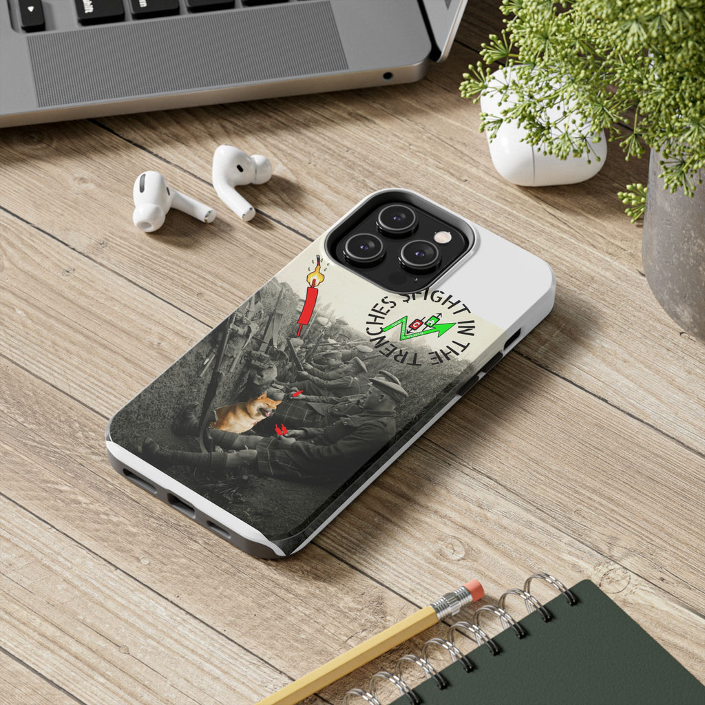 The Trenches Tough Phone Case — Crypt Apparel Trench Dog & Candle Design