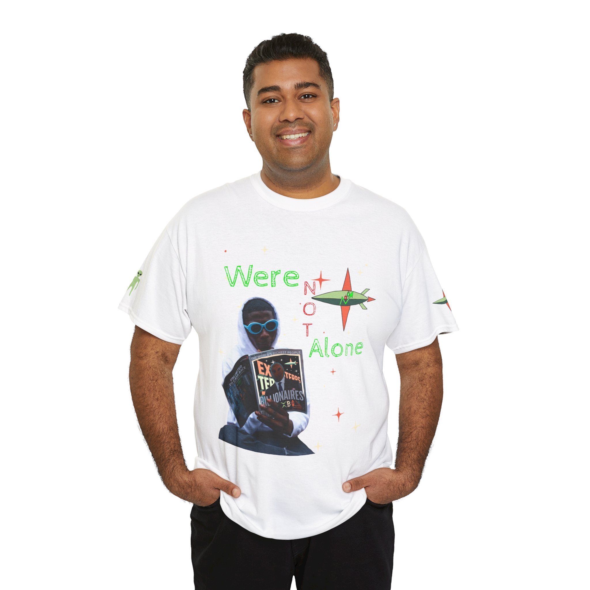 Extra Terrestrial Traders Crypto Graphic Tee — Retro Alien Poster Shirt