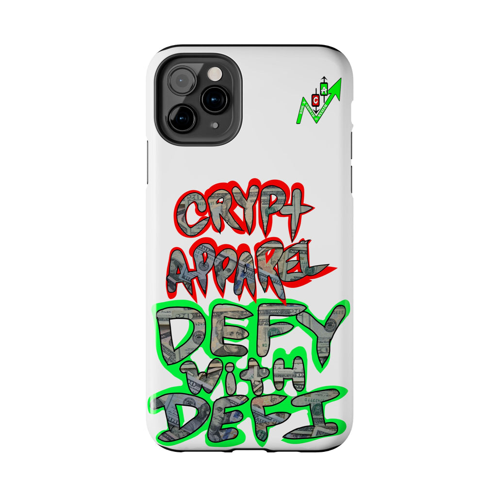 DEFY with DEFI Tough Phone Case — "Crypt Apparel: "Money" Graffiti Crypto Design