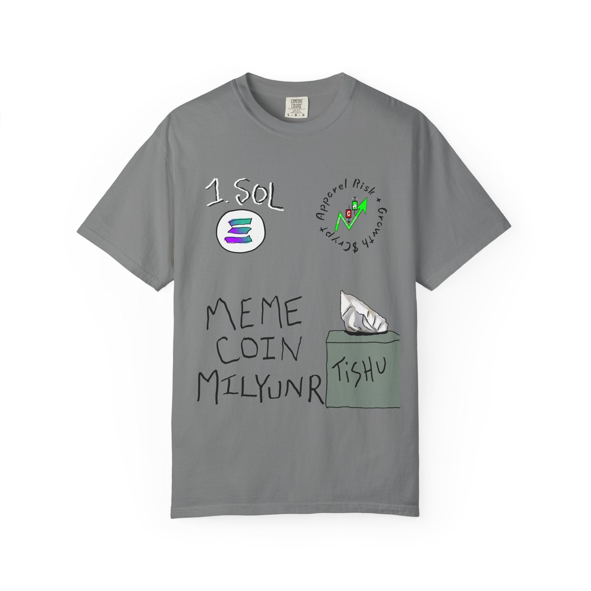 Crypto Meme T-Shirt — 'Meme Coin' Hand-Drawn Crypto Art Tee