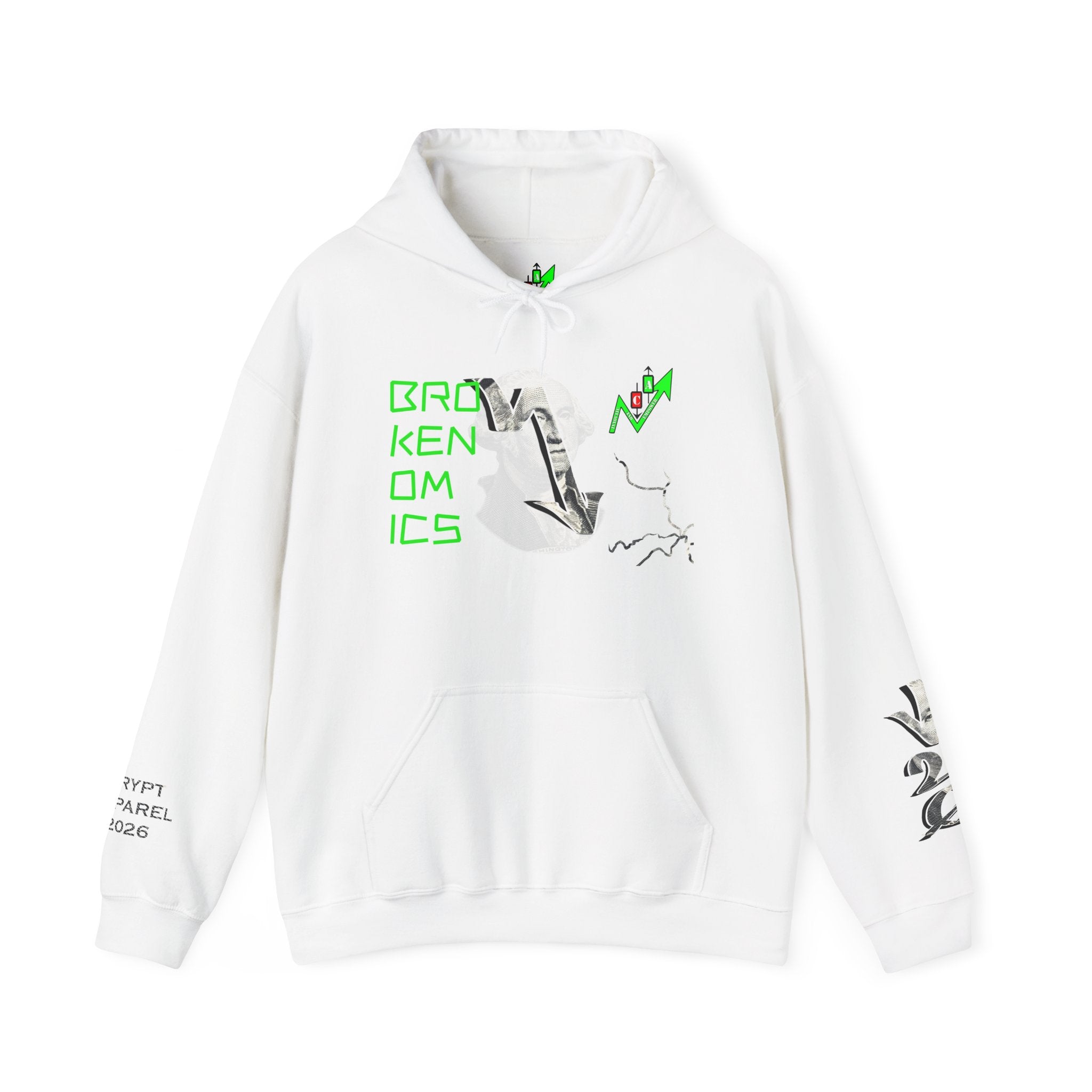 Brokenomics Crypto Hoodie — Straight to Zero trading sweatshirt "Crypt Apparel"