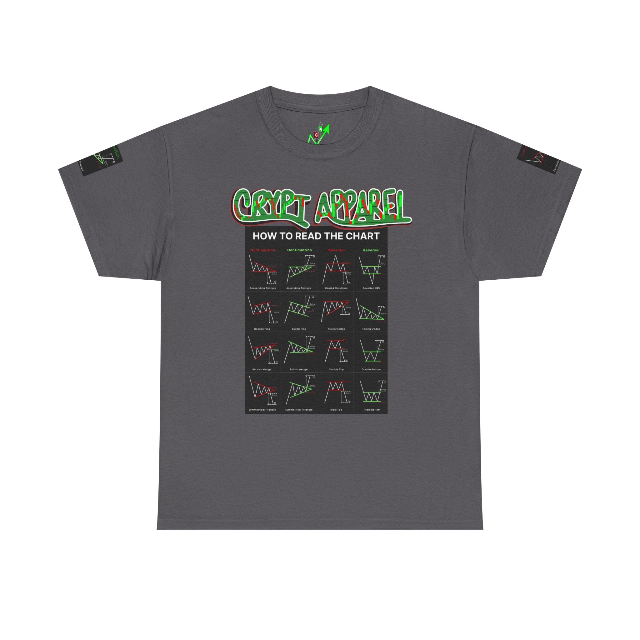 Charted Tee — "Crypt Apparel" Trading Chart Shirt