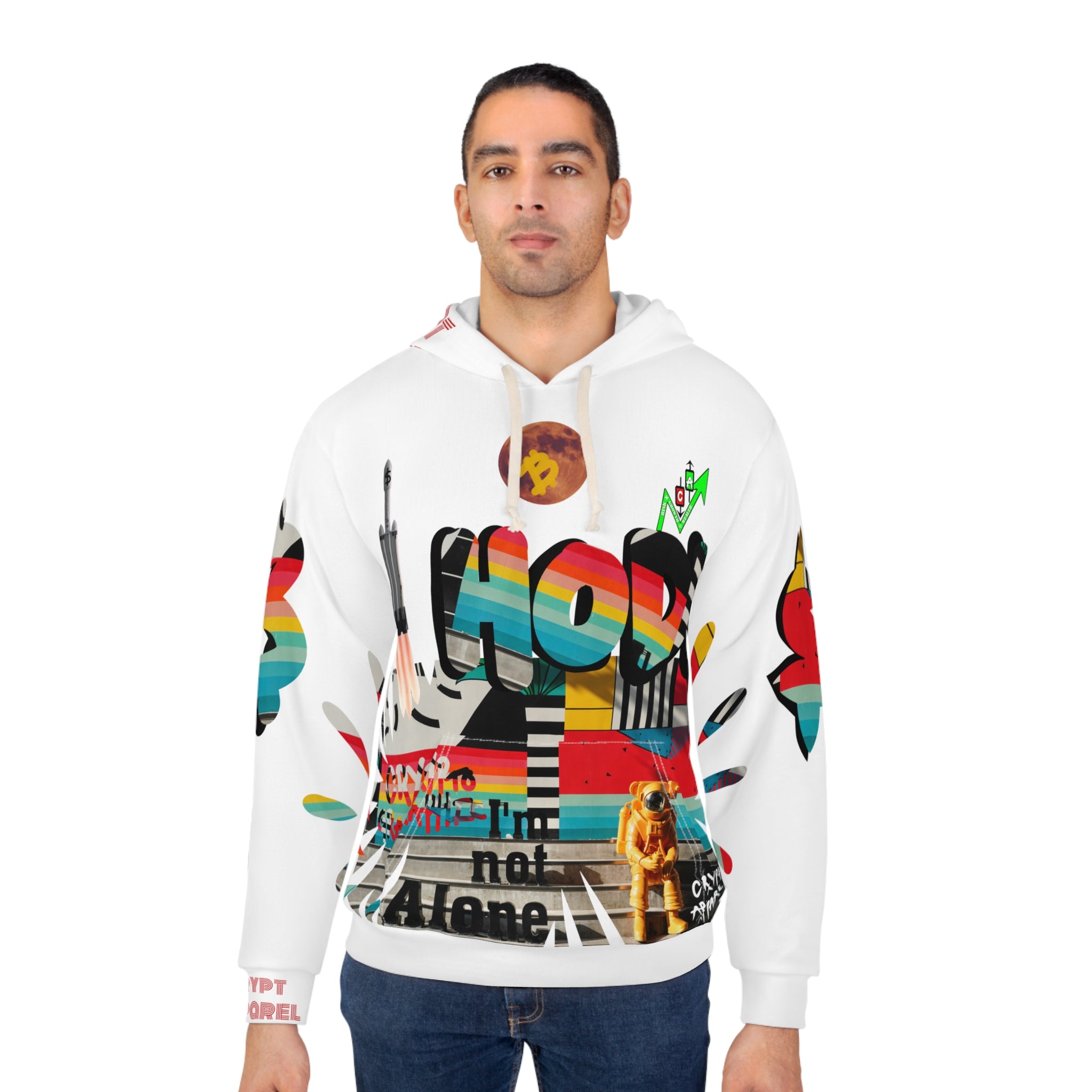 Urban Jungle Crypto Hoodie | Colorful Bitcoin Street Art Crypt Apparel Design