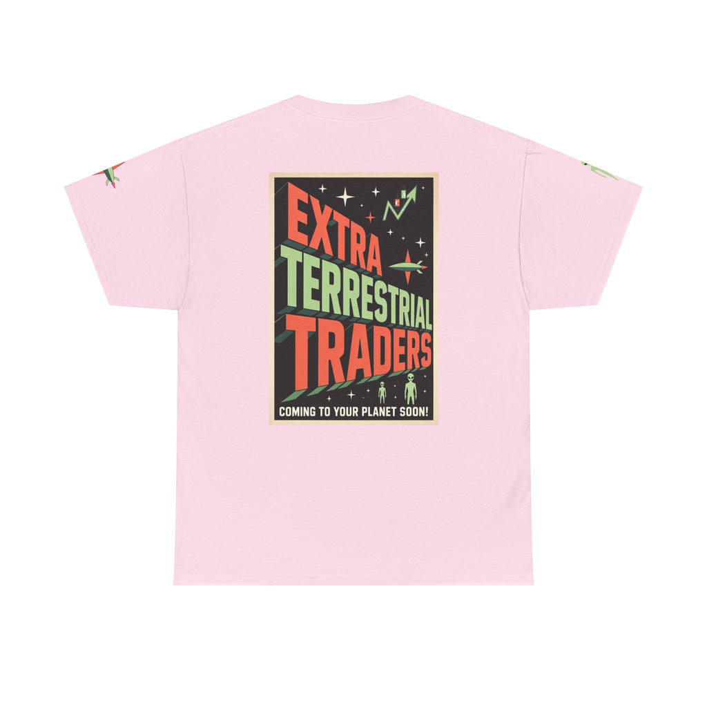 Extra Terrestrial Traders Crypto Graphic Tee — Retro Alien Poster Shirt