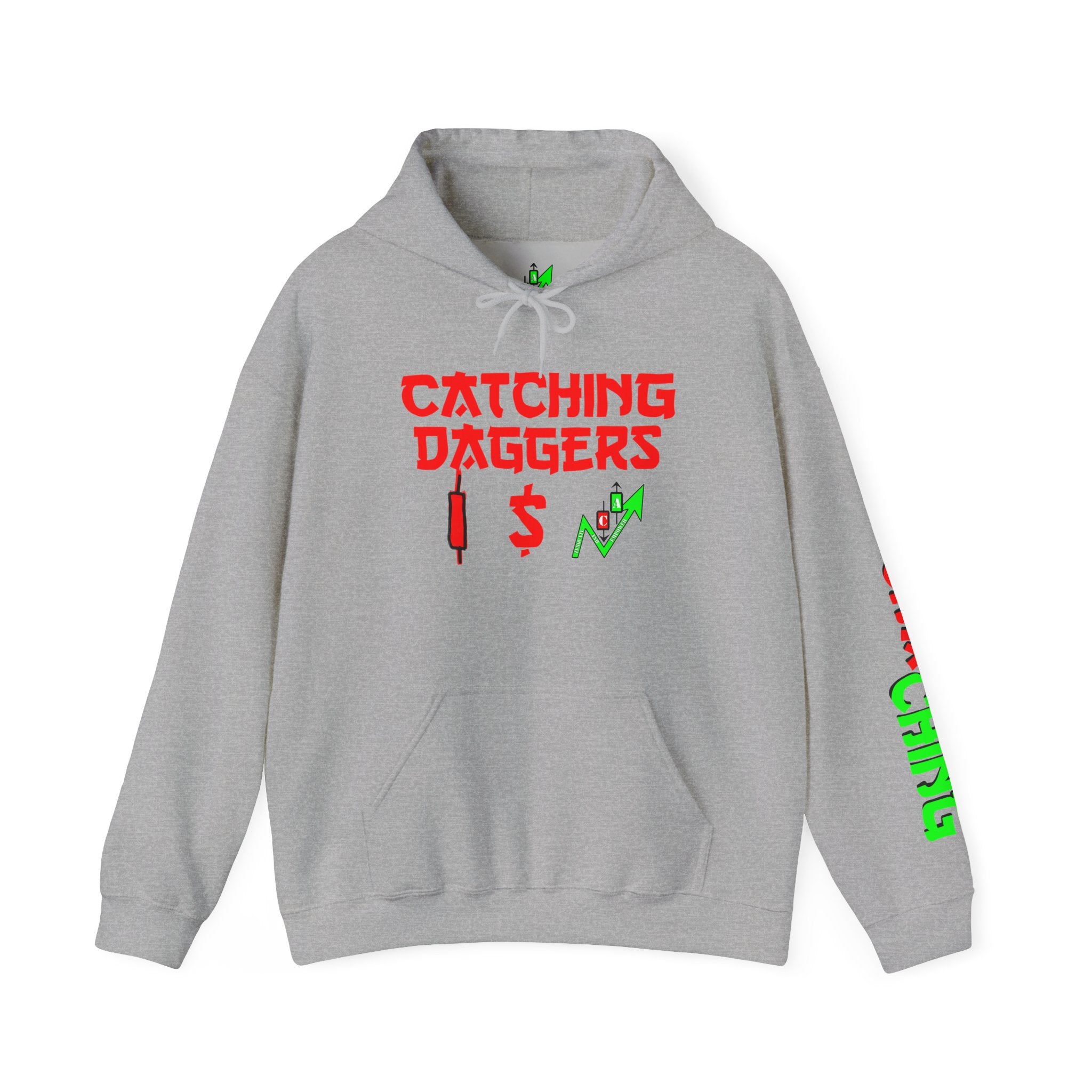 Catching Daggers Crypto Hoodie — Crypt Apparel Graphic Streetwear Pullover with Candle Motif