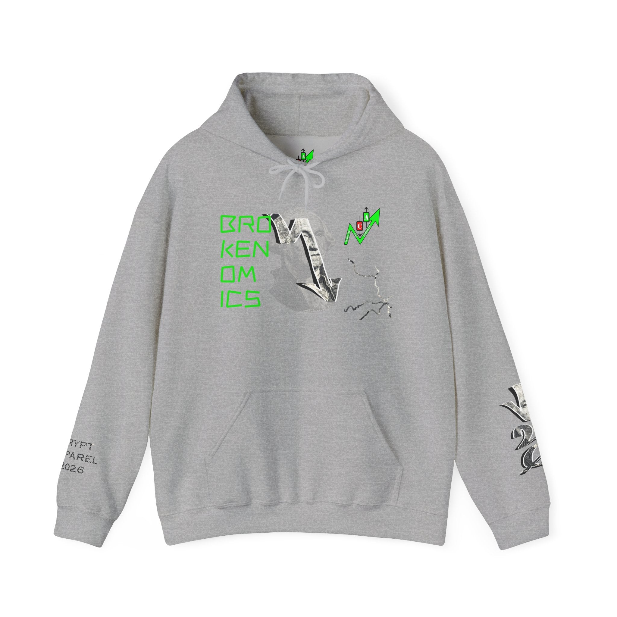 Brokenomics Crypto Hoodie — Straight to Zero trading sweatshirt "Crypt Apparel"