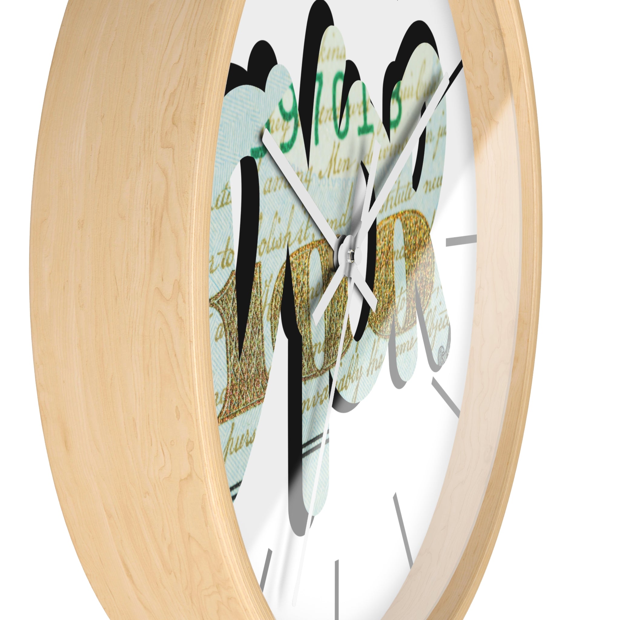 DYOR Crypto Graffiti Script Wall Clock — Crypt Apparel Money Graphic